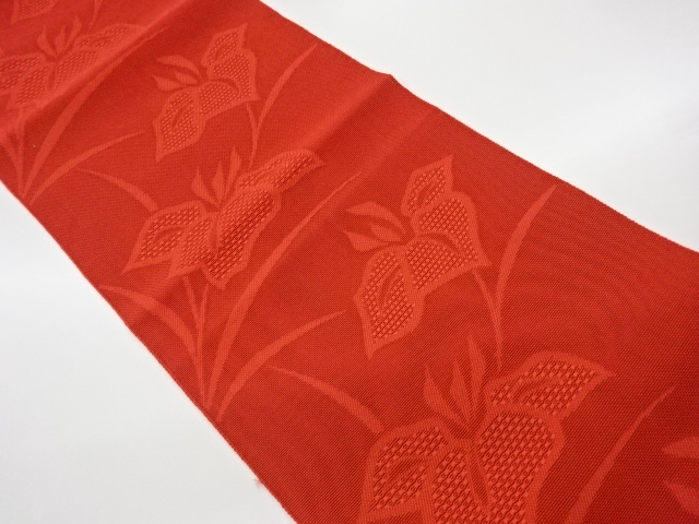 リサイクル　花々模様織出し夏用名古屋帯